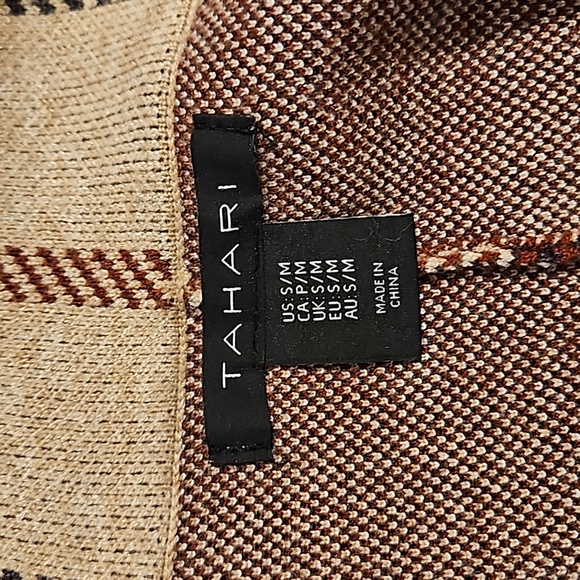Tahari Plaid Overlay Sweater - Picture 7 of 10